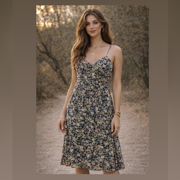 Dynamite Dresses & Skirts - Dynamite Floral Print Women's Dress midi  size small